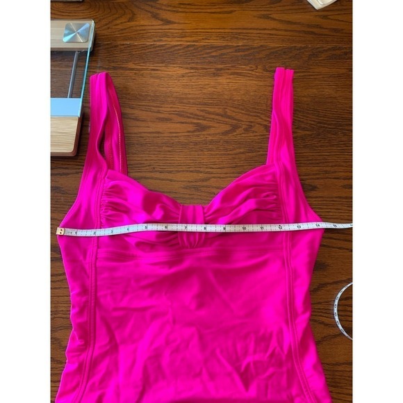 Anne Cole Bright Pink One Piece Swimsuit Barbie Size 12 - Picture 7 of 7